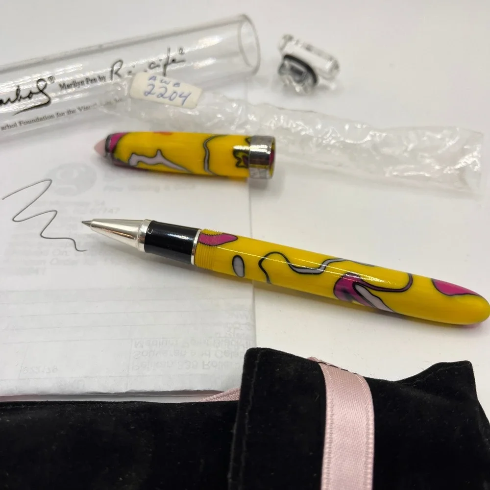 Andy Warhol Marilyn‎ Pen by Recife Rollerball Pen Yellow Pop Art Limited Edition